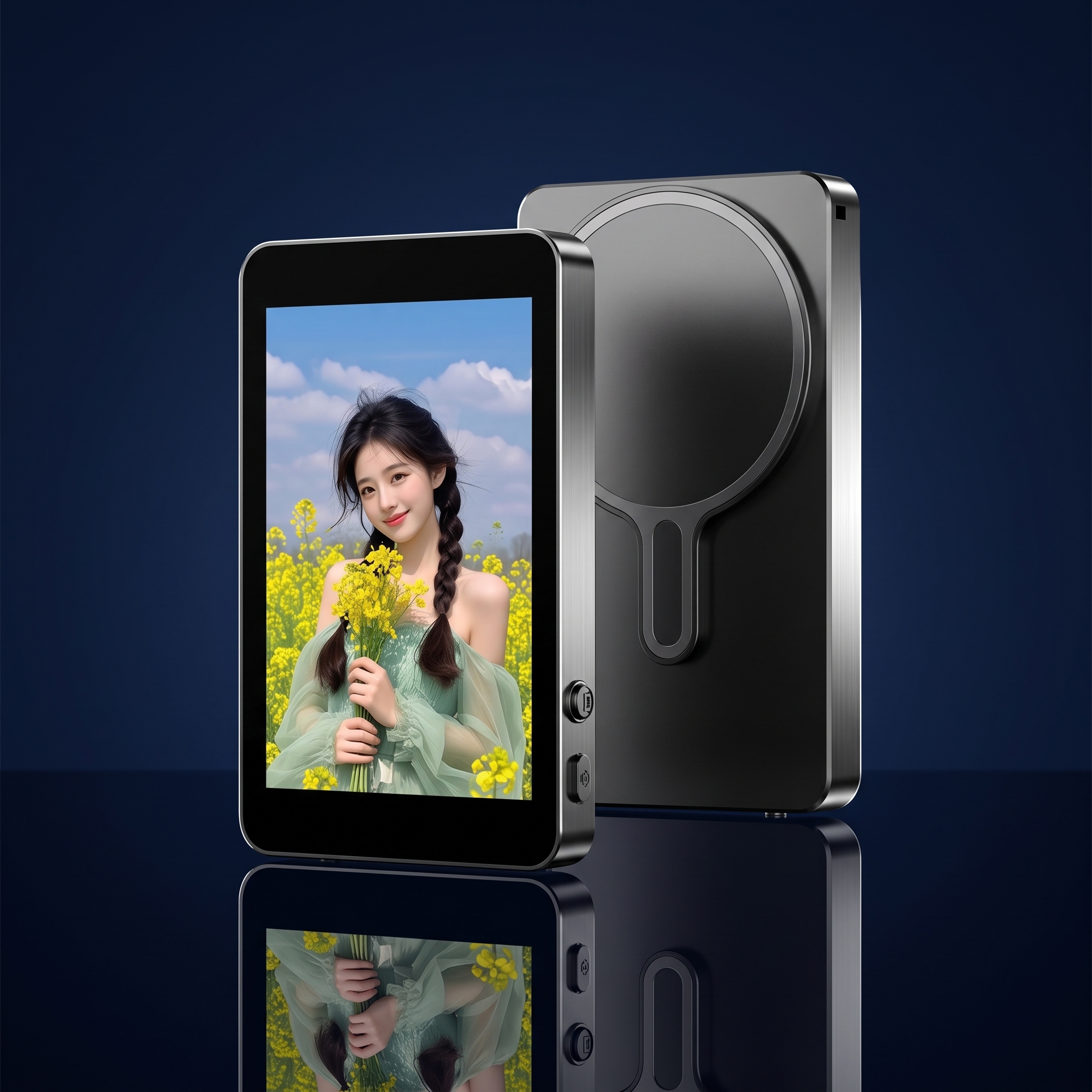 Écran Miroir Selfie Magnétique Bluetooth RK-X40L – Retour Vidéo Sans Fil Haute Définition pour Caméra Arrière