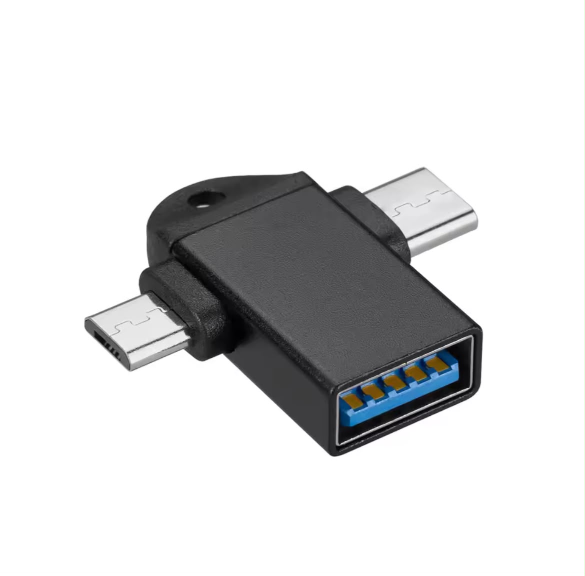Adaptateur OTG 2-en-1 USB-C & Micro-USB vers USB 3.0 – Connecteur Multifonction pour Smartphone & PC