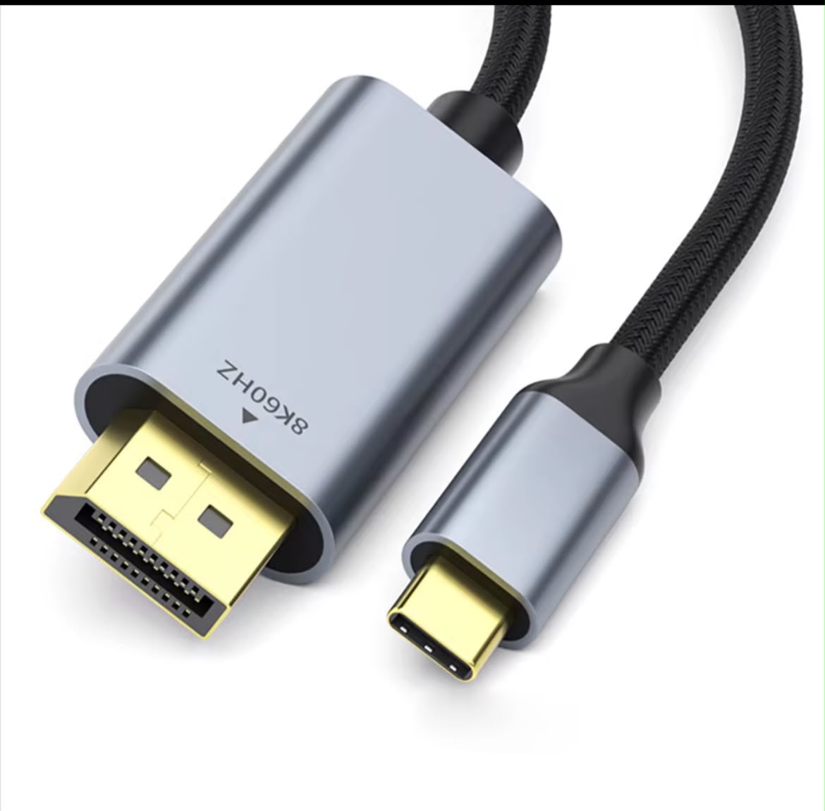 Câble Adaptateur USB-C vers DisplayPort 8K @ 60Hz – Vidéo Ultra Haute Définition pour Écran & Gaming