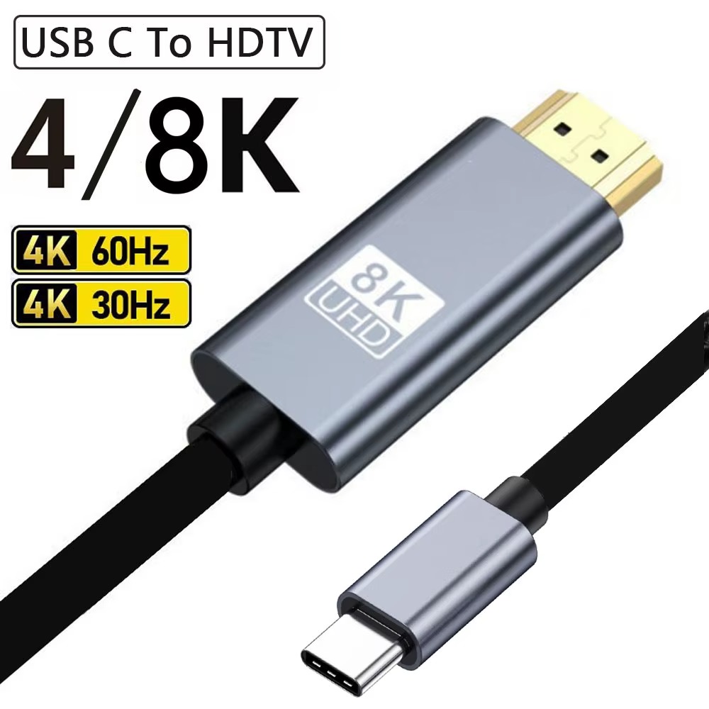 Câble Adaptateur USB-C vers HDMI 8K UHD – Vidéo Ultra Haute Définition pour Écran, TV & Gaming